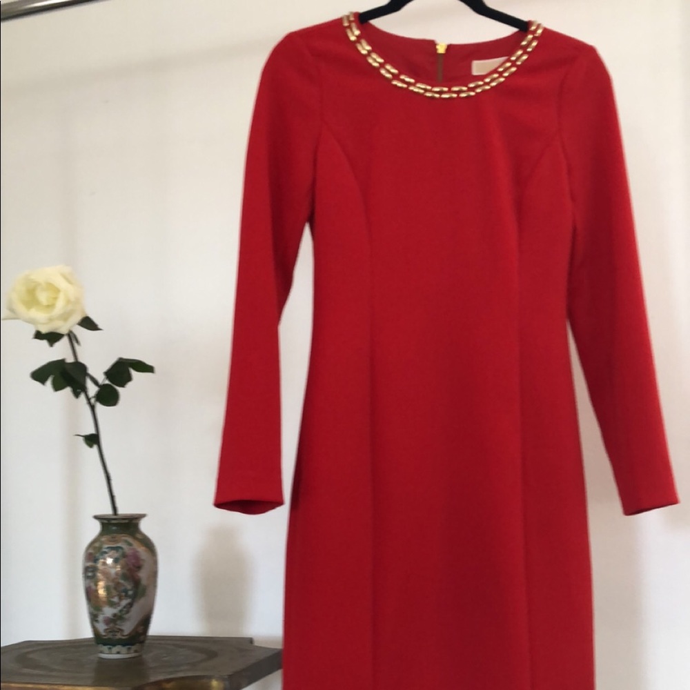 Michael Kors Red Cocktail Dress